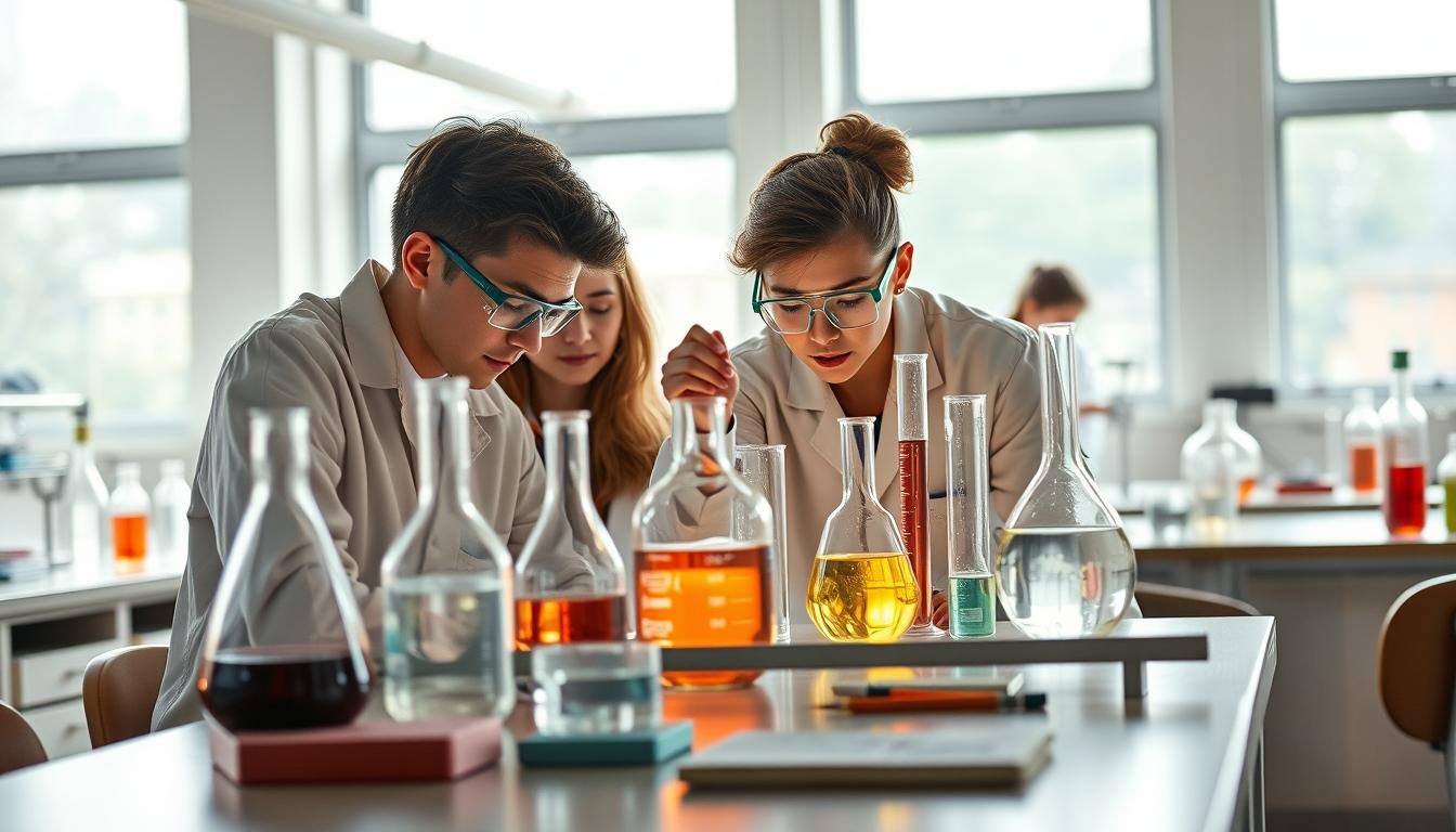 Student using learning strategies while studying